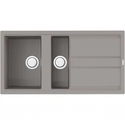 Кухонная мойка Artceramic Omoikiri Kitagawa 100-2-GR ленинградский серый 4993804