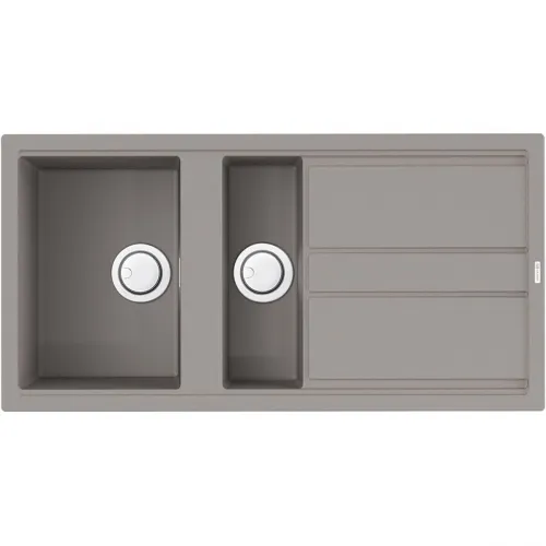 Кухонная мойка Artceramic Omoikiri Kitagawa 100-2-GR ленинградский серый 4993804