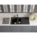 Кухонная мойка Artceramic Omoikiri Kitagawa 100-2-GR ленинградский серый 4993804