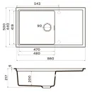 Кухонная мойка Artceramic Omoikiri Sintesi 86-GB графит 4997130