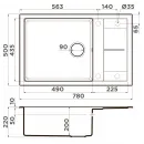 Кухонная мойка Artceramic Omoikiri Sumi 78A-LB-GR ленинградский серый 4997102