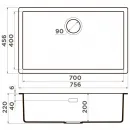 Кухонная мойка Artceramic Omoikiri Yamakawa 75-Integra-WH белый 4997277