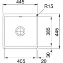 Кухонная мойка Fraceram Franke Kubus KBK 110-40 ваниль 126.0335.875