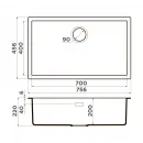 Кухонная мойка Artceramic Omoikiri Yamakawa 75-U/I-AZ azur blue 4993176