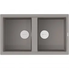 Кухонная мойка Artceramic Omoikiri Kitagawa 86-2-GR ленинградский серый 4993491
