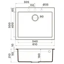 Кухонная мойка Artceramic Omoikiri Bosen 61A-GR ленинградский серый 4993825
