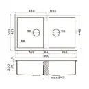 Кухонная мойка Artceramic Omoikiri Kitagawa 86-2-WH белый 4993806