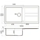 Кухонная мойка Artceramic Omoikiri Kitagawa 100-WH белый 4993787