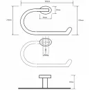 Полотенцедержатель Bemeta Oval 118404061