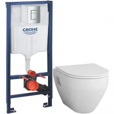 Комплект подвесной унитаз Am.Pm Spirit 2.0 C701738WH + C707857WH + система инсталляции Grohe 38772001