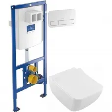 Комплект подвесной унитаз Villeroy & Boch Venticello 4611RSR1 + система инсталляции Villeroy & Boch 92246100 + 92249068