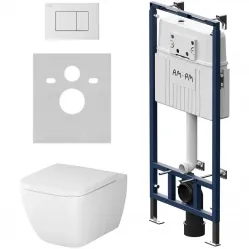 Комплект подвесной унитаз Am.Pm Gem + система инсталляции Am.Pm MasterFit Pro C S IS100201.901701