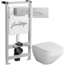 Комплект подвесной унитаз Am.Pm Inspire 2.0 C50A1700SC + система инсталляции Jacob Delafon E5504-NF + E4326-CP