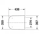 Комплект подвесной унитаз Duravit Happy D.2 2222098900 + 0064591300 + система инсталляции Geberit 111.362.00.5 + 115.770.DW.5