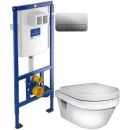 Комплект подвесной унитаз Gustavsberg Hygienic Flush 5G84HR01 + система инсталляции Villeroy & Boch 92246100 + 92249061