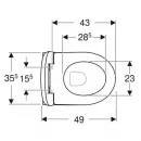 Комплект подвесной унитаз Geberit Renova Compact 500.803.00.1 + система инсталляции Villeroy & Boch 92246100