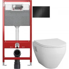 Комплект подвесной унитаз Am.Pm Spirit 2.0 C701738WH + C707857WH + система инсталляции Tece 9300302 + 9240407