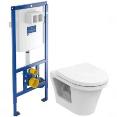 Комплект подвесной унитаз Toto CF CW132Y#NW1 + VC130 + система инсталляции Villeroy & Boch 92246100