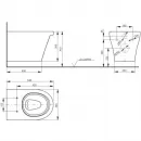 Комплект подвесной унитаз Toto CF CW132Y#NW1 + VC130 + система инсталляции Villeroy & Boch 92246100