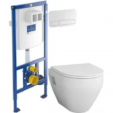 Комплект подвесной унитаз Am.Pm Spirit 2.0 C701738WH + C707857WH + система инсталляции Villeroy & Boch 92246100 + 92249068