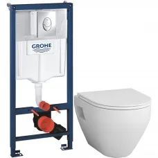 Комплект подвесной унитаз Am.Pm Spirit 2.0 C701738WH + C707857WH + система инсталляции Grohe 38721001