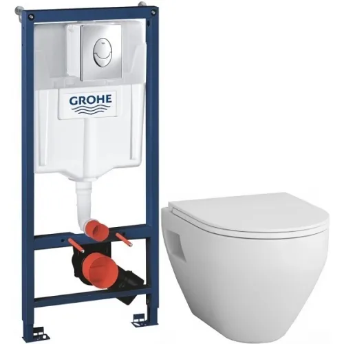 Комплект подвесной унитаз Am.Pm Spirit 2.0 C701738WH + C707857WH + система инсталляции Grohe 38721001