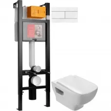 Комплект подвесной унитаз Jacob Delafon Struktura EDE102-00 + E70024-00 + система инсталляции Jacob Delafon E33131RU-NF + E4316-00