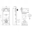 Комплект подвесной унитаз + система инсталляции Am.Pm Sense Pro S IS47051.741700