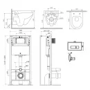 Комплект подвесной унитаз + система инсталляции Am.Pm Spirit 2.0 Pro M IS48001.701700