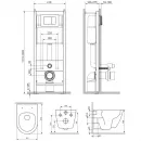 Комплект подвесной унитаз + система инсталляции Damixa Apollo DX22.IS10101.1700