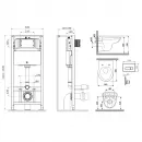Комплект подвесной унитаз + система инсталляции Am.Pm Sense Pro M IS48051.741700