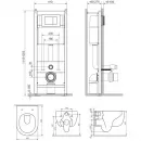 Комплект подвесной унитаз + система инсталляции Damixa Scandinavian Pure DX36.IS10151.1701
