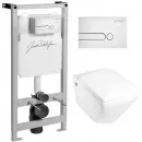 Комплект подвесной унитаз Jacob Delafon Escale E1306-00 + система инсталляции Jacob Delafon E5504-NF + E4326-00