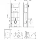 Комплект подвесной унитаз + система инсталляции Damixa Jupiter DX77.IS10151.1700