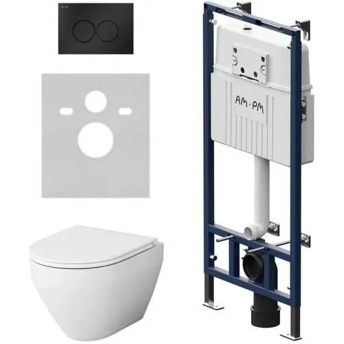 Комплект подвесной унитаз Am.Pm Spirit V2.0 + система инсталляции Am.Pm MasterFit Pro C L IS100138.701700