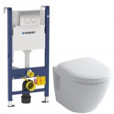 Комплект подвесной унитаз Toto NC CW762Y + VC100N + система инсталляции Geberit 458.124.21.1