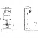 Комплект подвесной унитаз Jacob Delafon Patio E4187-00 + E70021-00 + система инсталляции Jacob Delafon E29025-NF + E4316-CP