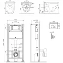 Комплект подвесной унитаз Am.Pm Spirit V2.0 + система инсталляции Am.Pm Pro L IS49038.701700MB