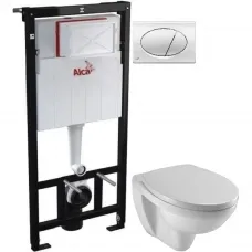 Комплект подвесной унитаз Jacob Delafon Patio EDV102-00 + E70021-00 + система инсталляции AlcaPlast AM101/11203:1RUSSETM71