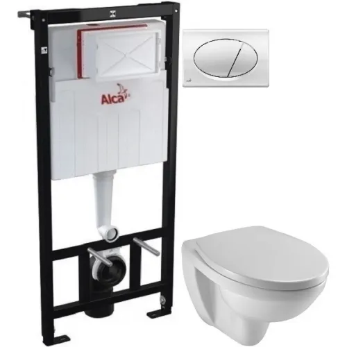 Комплект подвесной унитаз Jacob Delafon Patio EDV102-00 + E70021-00 + система инсталляции AlcaPlast AM101/11203:1RUSSETM71