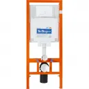 Комплект инсталляция с унитазом BelBagno Sfera BB046CHR/BB2111SC/BB002-80/BB014-SR-BIANCO с кнопкой смыва, белый + унитаз подвесной BelBagno Sfera-R безободковый, с сиденьем микролифт, белый