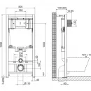 Комплект инсталляция с унитазом BelBagno Sfera BB046CHR/BB2111SC/BB002-80/BB014-SR-BIANCO с кнопкой смыва, белый + унитаз подвесной BelBagno Sfera-R безободковый, с сиденьем микролифт, белый