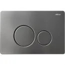 Комплект инсталляция с унитазом Abber AC1100T-AC0105-AC0121NG с кнопкой смыва, никель + унитаз подвесной Abber Bequem безободковый, торнадо, с сиденьем микролифт, белый
