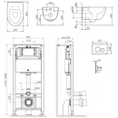 Комплект подвесной унитаз Am.Pm Awe + система инсталляции Am.Pm Pro L IS49038.111700
