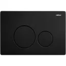 Комплект инсталляция с унитазом Abber AC1201MB-AC0105-AC0121MB с кнопкой смыва, черный матовый + унитаз подвесной Abber Rechteck безободковый, с сиденьем микролифт, черный матовый