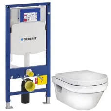 Комплект подвесной унитаз Gustavsberg Hygienic Flush 5G84HR01 + система инсталляции Geberit 111.300.00.5