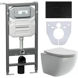 Комплект подвесной унитаз Ceramica Nova Forma CN3009 + система инсталляции Ceramica Nova Envision Round CN1001B + CN1000