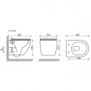 Комплект подвесной унитаз Ceramica Nova Forma CN3009 + система инсталляции Ceramica Nova Envision Round CN1001B + CN1000