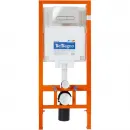 Комплект инсталляция с унитазом BelBagno Prospero BB3105CHR/SC/BB002-80/BB005-PR-CHROME с кнопкой смыва, хром + унитаз подвесной BelBagno Uno безободковый, с сиденьем микролифт, белый