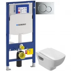 Комплект подвесной унитаз Jacob Delafon Struktura EDE102-00 + E4270-00 + система инсталляции Geberit 111.300.00.5 + 115.770.21.5 + 111.815.00.1